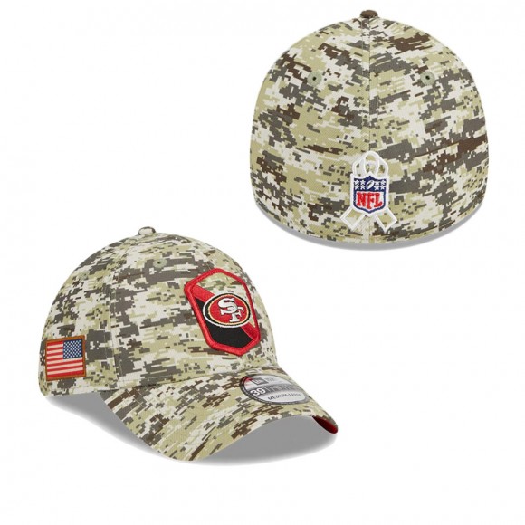 2023 Salute To Service Veterans 49ers Camo Flex Hat