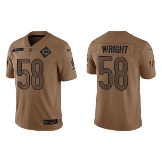 2023 Salute To Service Veterans Darnell Wright Bears Brown Jersey