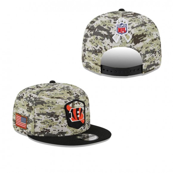 2023 Salute To Service Veterans Bengals Camo Black Snapback Youth Hat