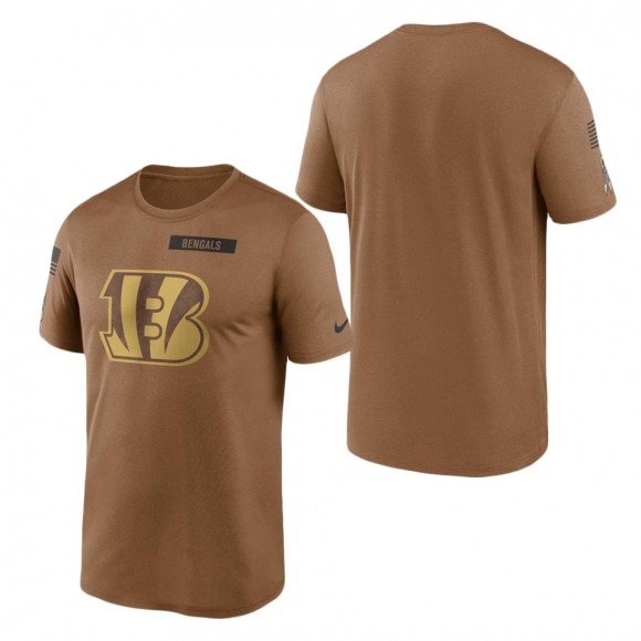 2023 Salute To Service Veterans Bengals Brown Legend T-Shirt