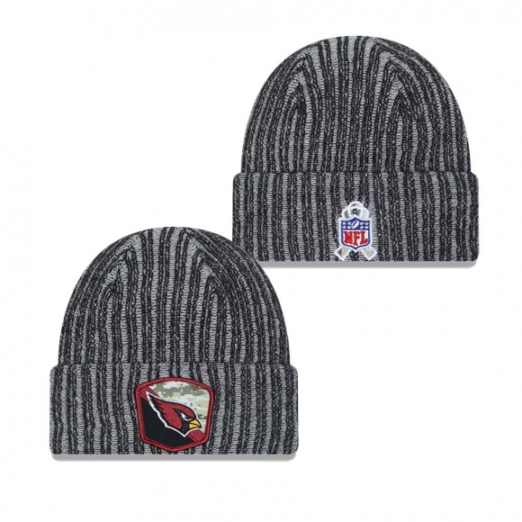 2023 Salute To Service Veterans Cardinals Black Cuffed Knit Hat