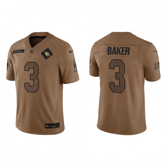 2023 Salute To Service Veterans Budda Baker Cardinals Brown Jersey