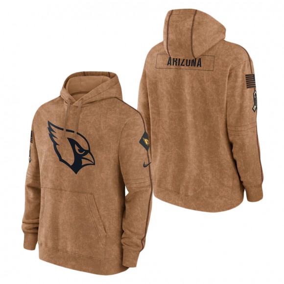 2023 Salute To Service Veterans Cardinals Brown Club Hoodie