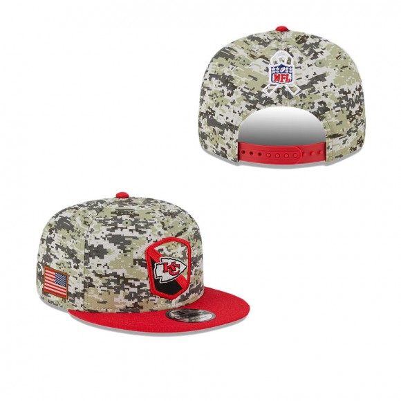 2023 Salute To Service Veterans Chiefs Camo Red Snapback Hat