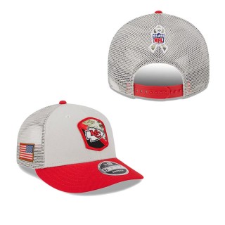 2023 Salute To Service Veterans Chiefs Stone Red Low Profile Snapback Hat