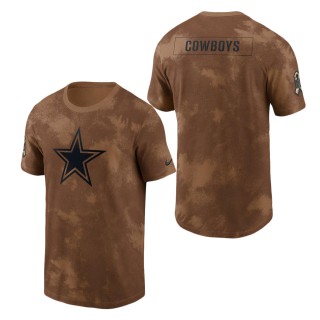 2023 Salute To Service Veterans Cowboys Brown Sideline T-Shirt