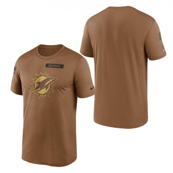 2023 Salute To Service Veterans Dolphins Brown Legend T-Shirt