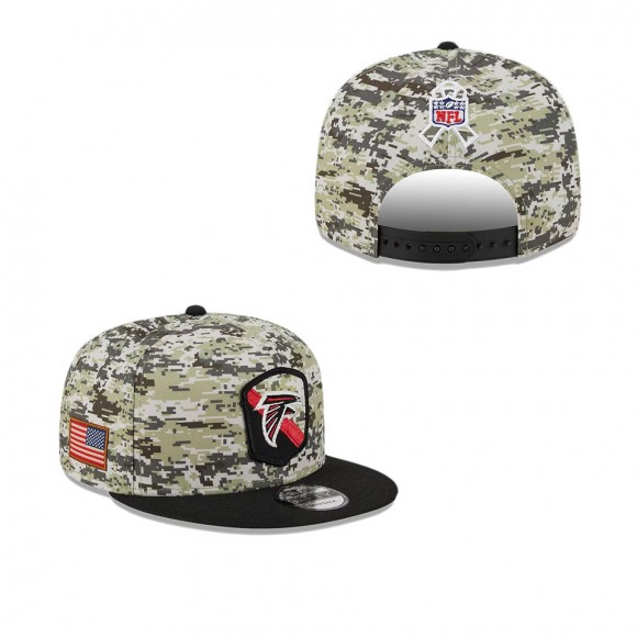 2023 Salute To Service Veterans Falcons Camo Black Snapback Hat