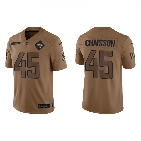 2023 Salute To Service Veterans K'Lavon Chaisson Jaguars Brown Jersey