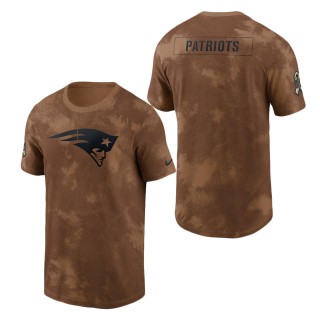 2023 Salute To Service Veterans Patriots Brown Sideline T-Shirt