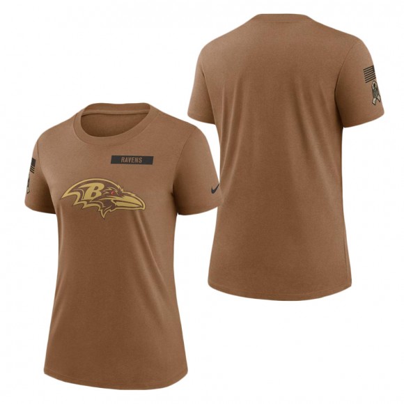 2023 Salute To Service Veterans Ravens Brown Legend Women's T-Shirt