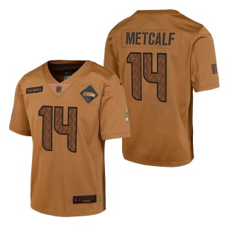 2023 Salute To Service Veterans DK Metcalf Seahawks Brown Youth Jersey