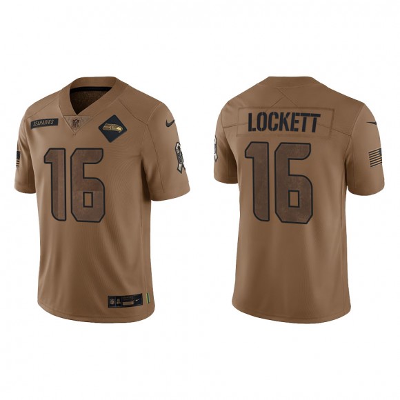 2023 Salute To Service Veterans Tyler Lockett Seahawks Brown Jersey