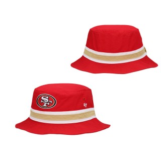 Men's San Francisco 49ers '47 Scarlet Striped Team Bucket Hat