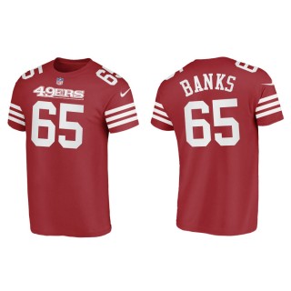 Aaron Banks 49ers Men's Name & Number Scarlet T-Shirt