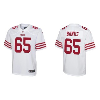 Youth 49ers Aaron Banks Game White Jersey