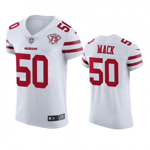 San Francisco 49ers Alex Mack White 75th Anniversary Jersey - Men's