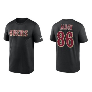Austin Mack 49ers Men's Wordmark Legend Black T-Shirt