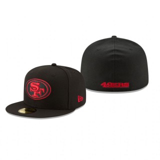 San Francisco 49ers Black Omaha Alternate Logo 59FIFTY Fitted Hat