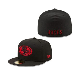 Men's San Francisco 49ers Black Team 59FIFTY Fitted Hat