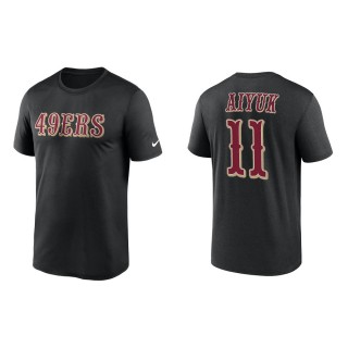 Brandon Aiyuk 49ers Men's Wordmark Legend Black T-Shirt