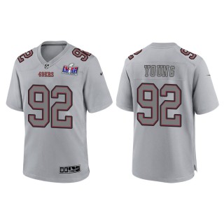 49ers Chase Young Gray Super Bowl LVIII Atmosphere Fashion Game Jersey