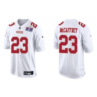 49ers Christian McCaffrey Tundra White Super Bowl LVIII Fashion Game Jersey