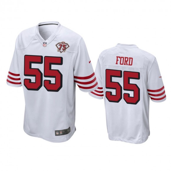 San Francisco 49ers Dee Ford White 75th Anniversary Throwback Game Jersey