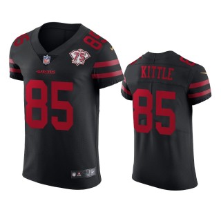 San Francisco 49ers George Kittle Black 75th Anniversary Vapor Elite Jersey