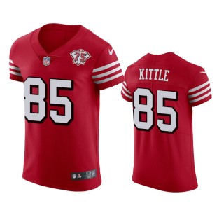 San Francisco 49ers George Kittle Scarlet 75th Anniversary Vapor Elite Jersey