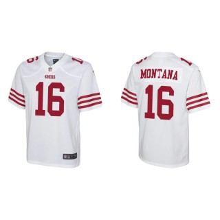 Youth 49ers Joe Montana Game White Jersey