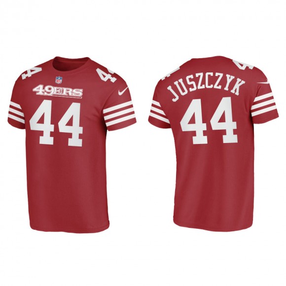 Kyle Juszczyk 49ers Men's Name & Number Scarlet T-Shirt