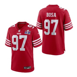 San Francisco 49ers Nick Bosa Scarlet Super Bowl LVIII Game Jersey