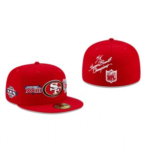 San Francisco 49ers Red World Champions 59FIFTY Fitted Hat