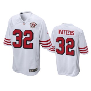 San Francisco 49ers Ricky Watters White 75th Anniversary Throwback Game Jersey
