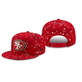 San Francisco 49ers Scarlet Splatter 9FIFTY Snapback Hat