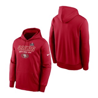 San Francisco 49ers Scarlet Super Bowl LVIII Iconic Pullover Hoodie