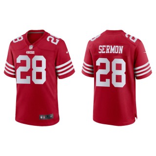 Trey Sermon 49ers Men's Game Scarlet Jersey