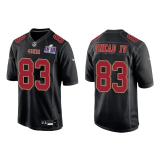 49ers Willie Snead IV Black Super Bowl LVIII Carbon Fashion Game Jersey