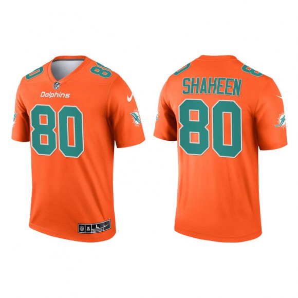 Adam Shaheen Orange 2021 Inverted Legend Dolphins Jersey