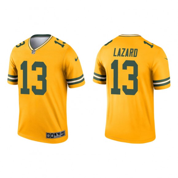 Allen Lazard Gold 2021 Inverted Legend Packers Jersey