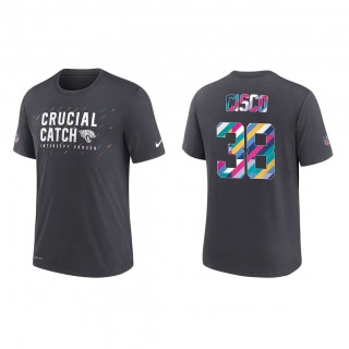 Andre Cisco Jacksonville Jaguars Nike Charcoal 2021 NFL Crucial Catch Performance T-Shirt