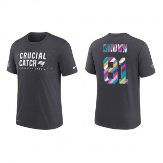 Antonio Brown Tampa Bay Buccaneers Nike Charcoal 2021 NFL Crucial Catch Performance T-Shirt