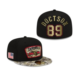 Men's Josh Doctson Arizona Cardinals Black Camo 2021 Salute To Service 59FIFTY Fitted Hat