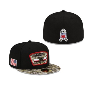 2021 Salute To Service Falcons Black Camo 59FIFTY Fitted Hat