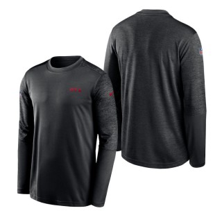 Atlanta Falcons Nike Black Heathered Black Sideline Coaches UV Performance Long Sleeve T-Shirt