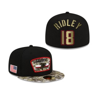 Men's Calvin Ridley Atlanta Falcons Black Camo 2021 Salute To Service 59FIFTY Fitted Hat