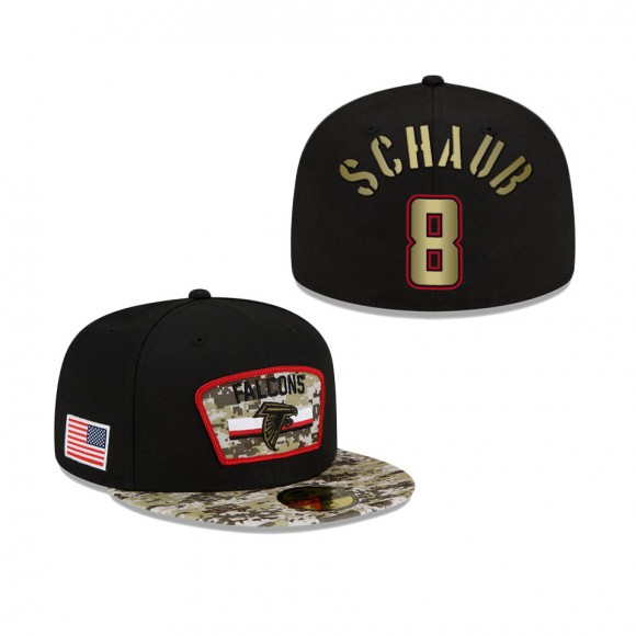 Men's Matt Schaub Atlanta Falcons Black Camo 2021 Salute To Service 59FIFTY Fitted Hat