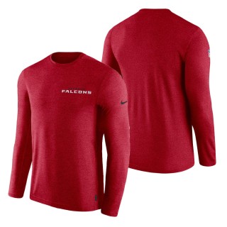 Atlanta Falcons Nike Sideline Coaches UV Long Sleeve Performance T-Shirt Red