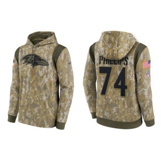 Men's Tyre Phillips Baltimore Ravens Camo 2021 Salute To Service Therma Hoodie